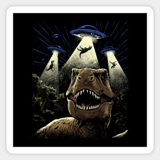 T-Rex Alien Encounter Sticker